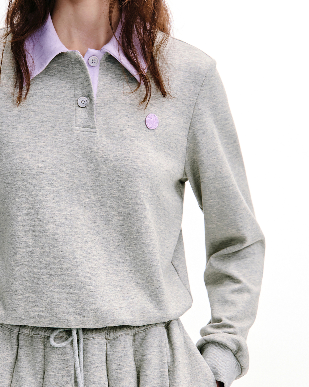 Smiley Polo & Pleated Skirt Co-ord Set