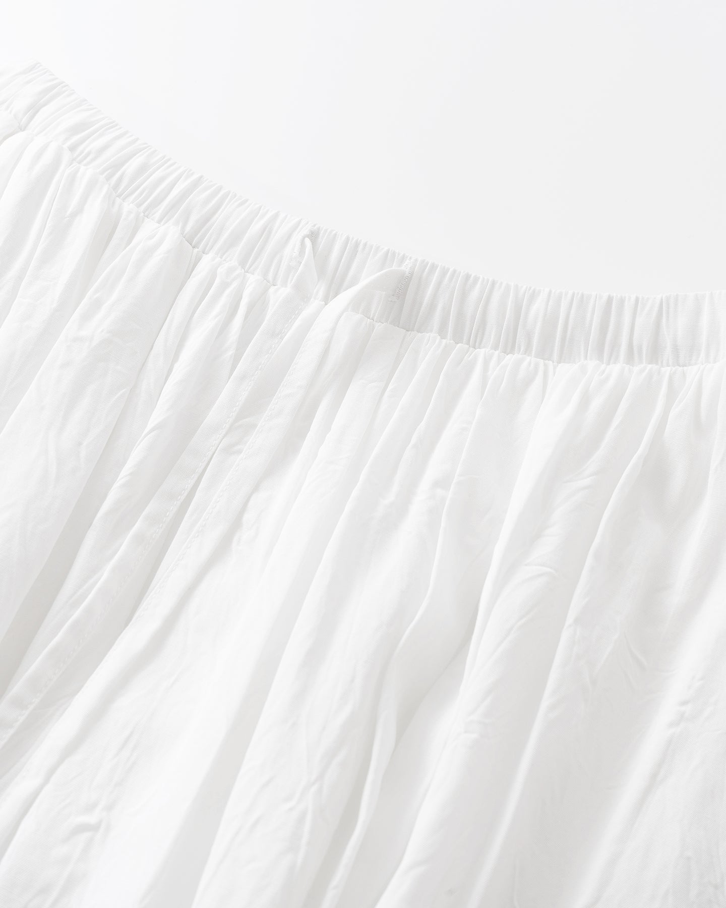 Meconopsis series pleated drawstring skirt