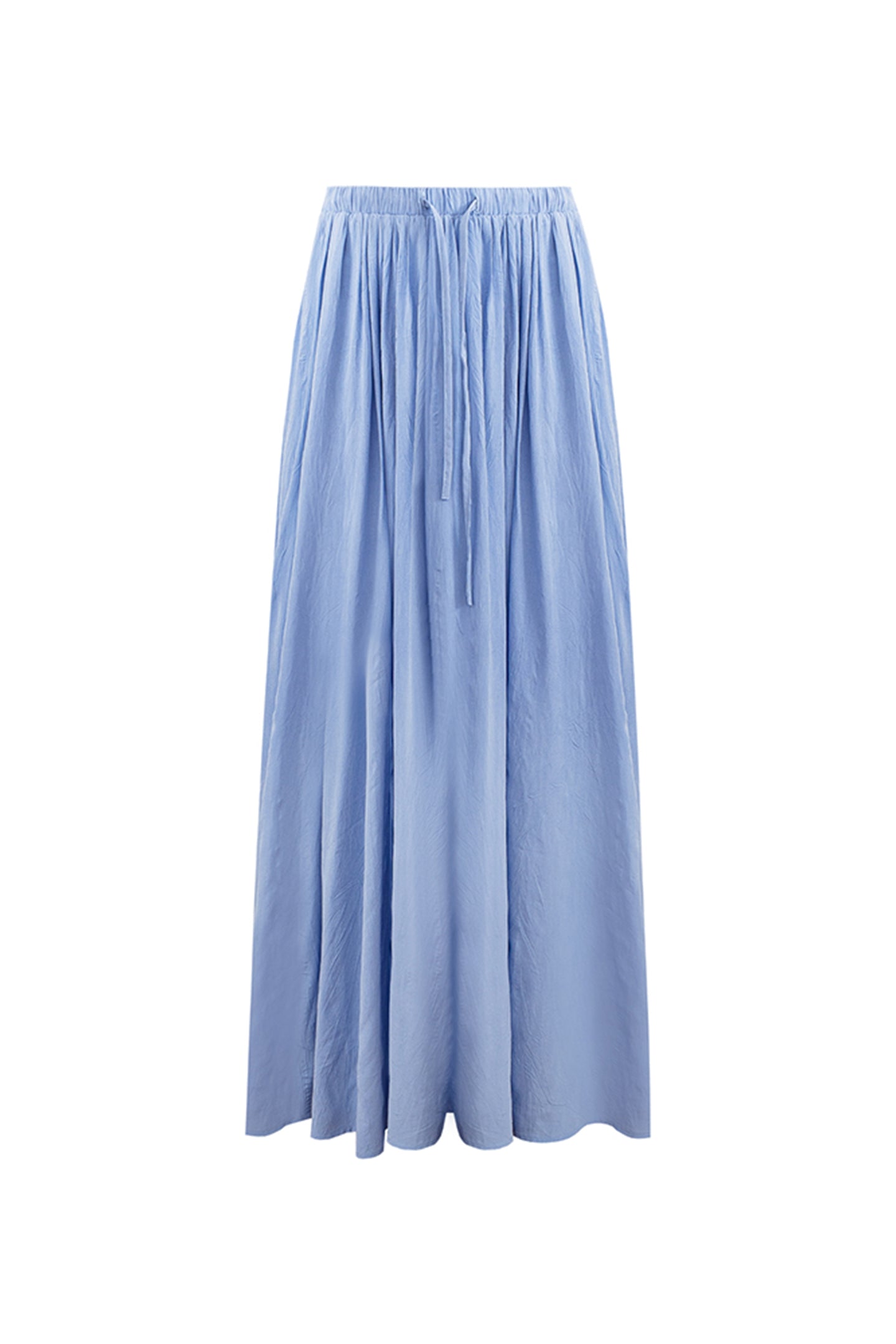SELFWHO Meconopsis series pleated drawstring skirt