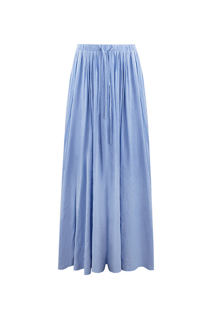 SELFWHO Meconopsis series pleated drawstring skirt