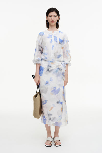 SELFWHO Meconopsis Lyocell Print Dress