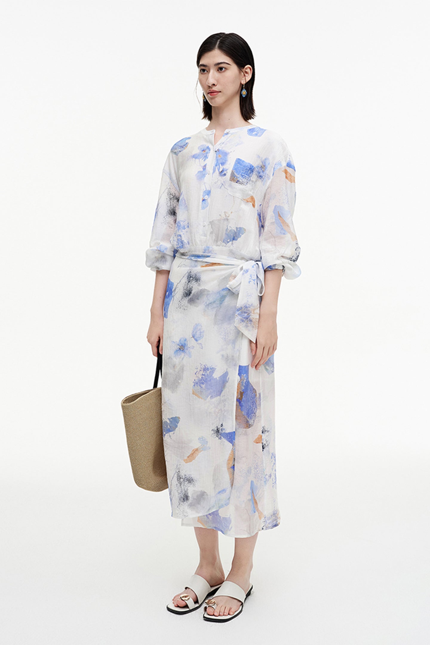 SELFWHO Meconopsis Lyocell Print Dress
