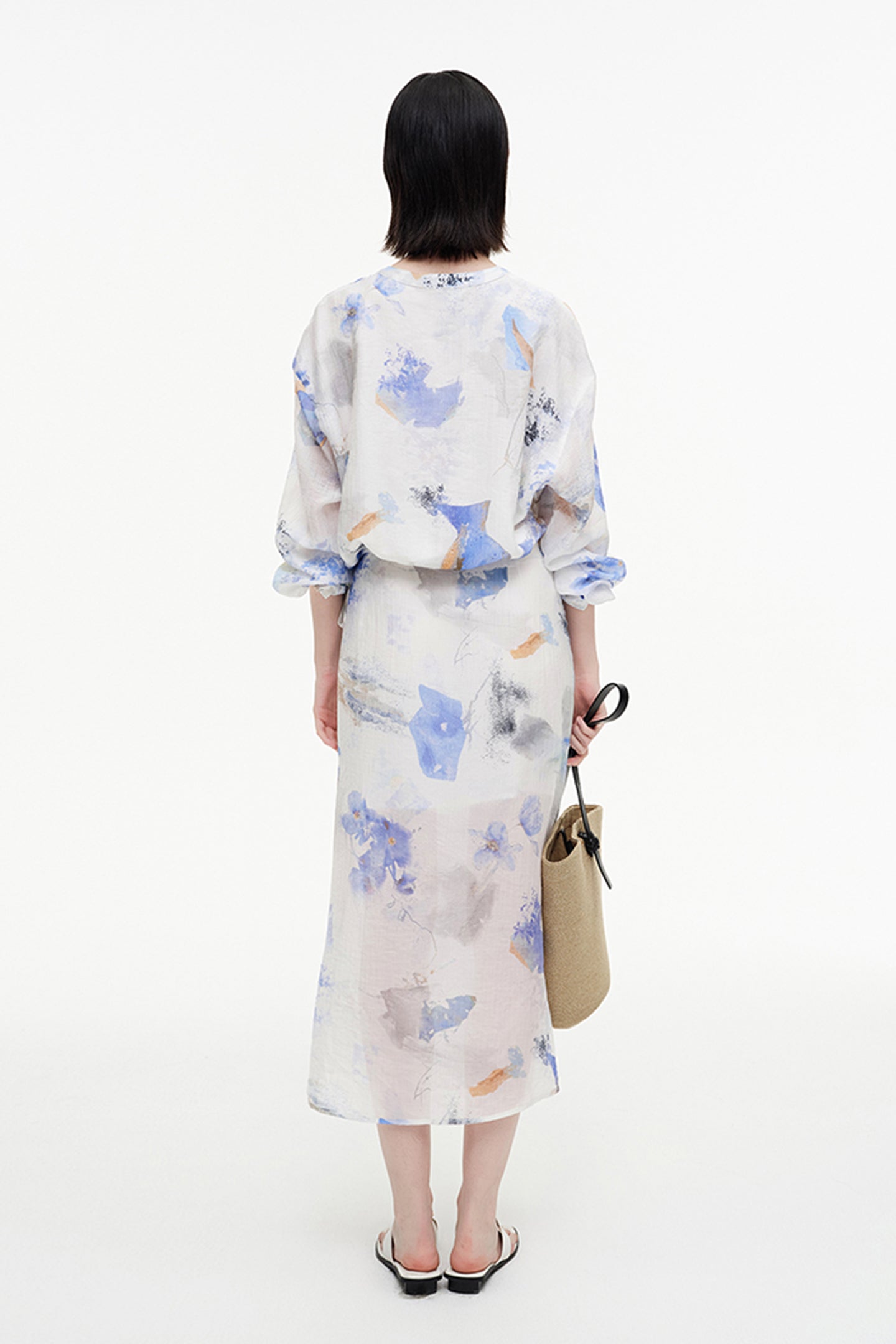 SELFWHO Meconopsis Lyocell Print Dress