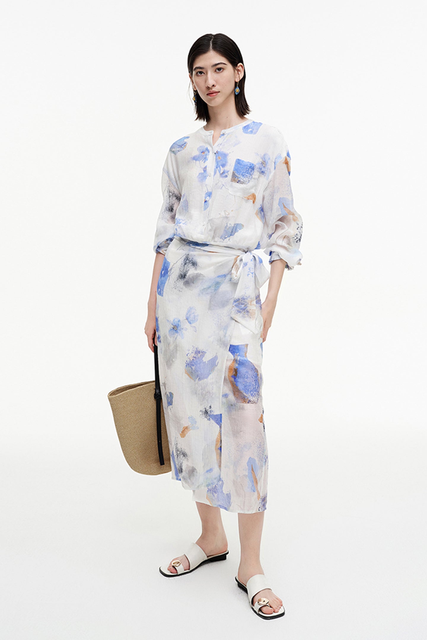 SELFWHO Meconopsis Lyocell Print Dress