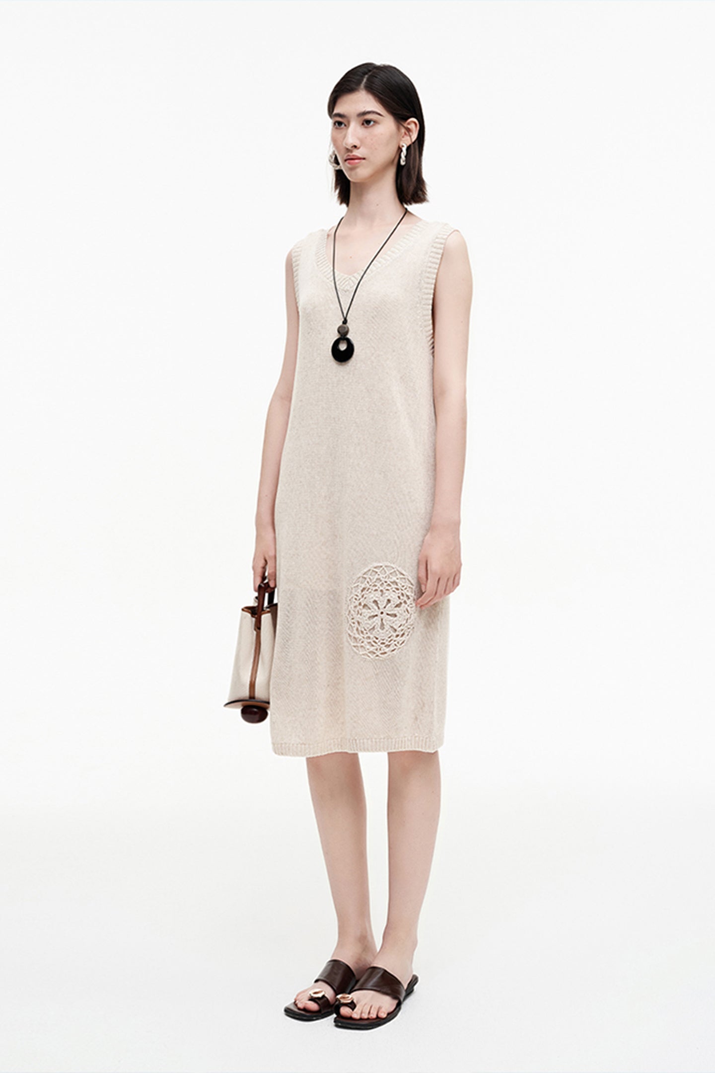 SELFWHO Meconopsis Linen Dress