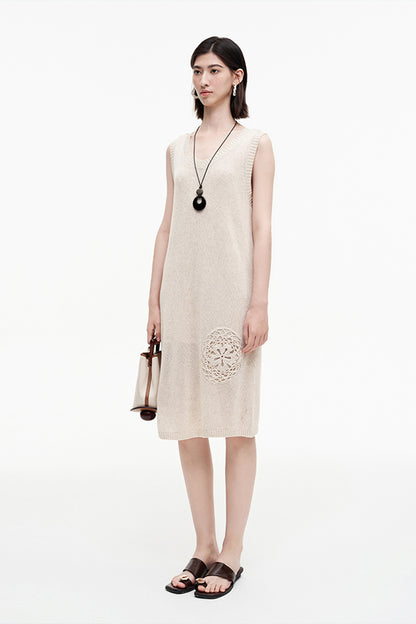 SELFWHO Meconopsis Linen Dress