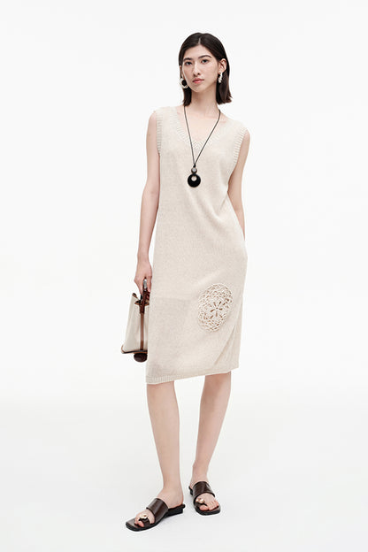 SELFWHO Meconopsis Linen Dress