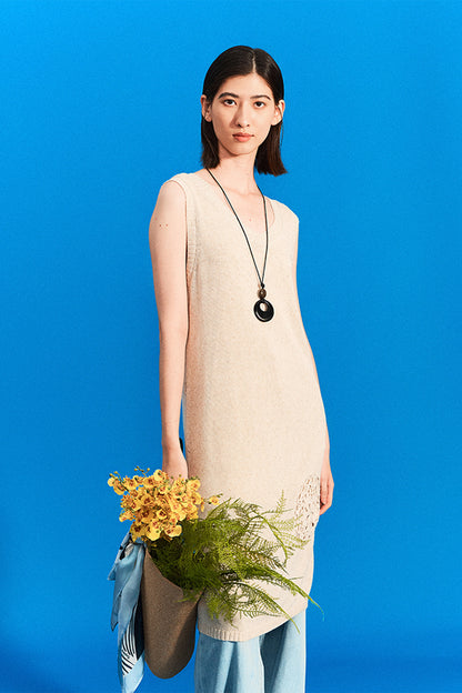SELFWHO Meconopsis Linen Dress