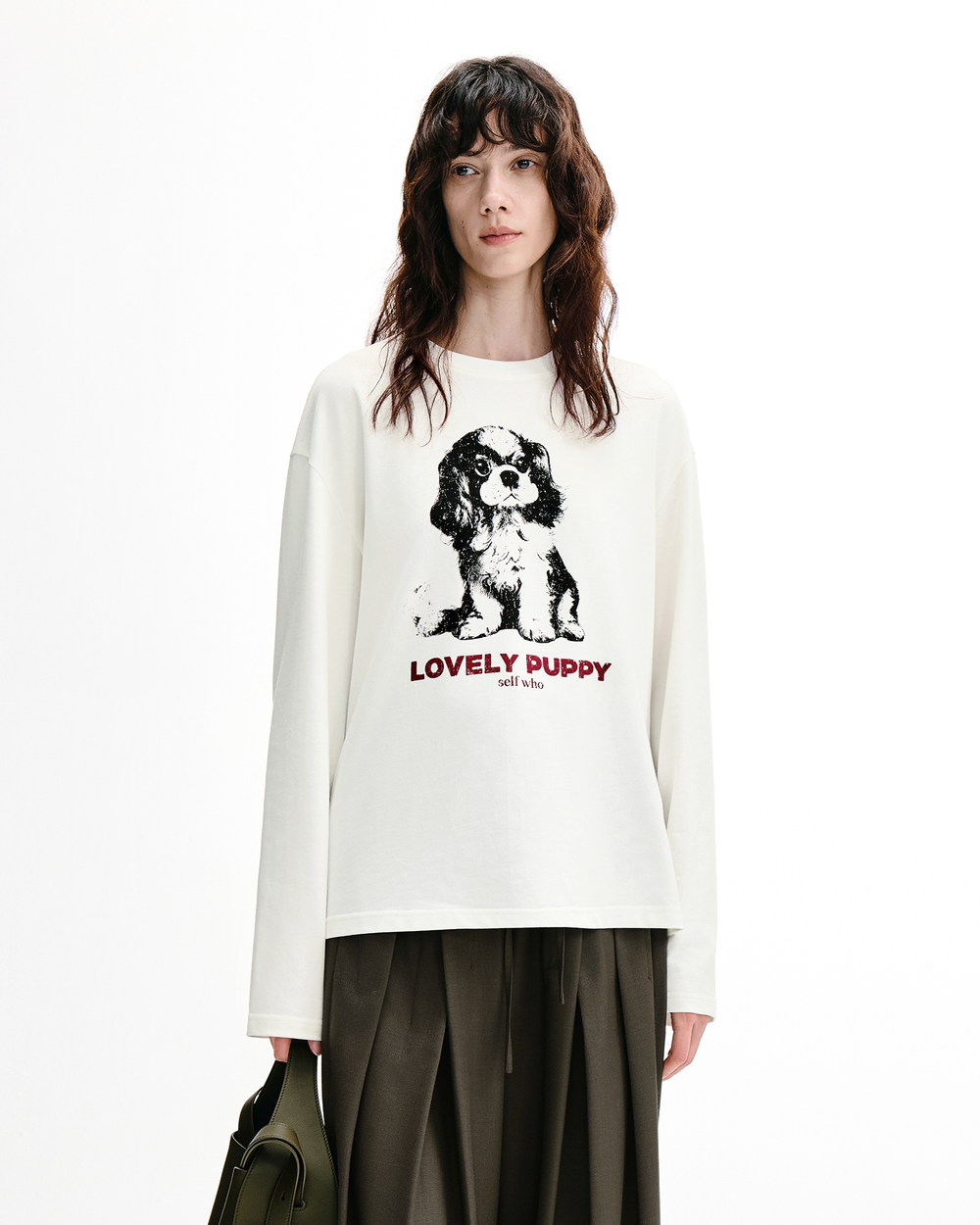 Springer Spaniel Graphic Long Sleeve Tee-Cotton-Blend