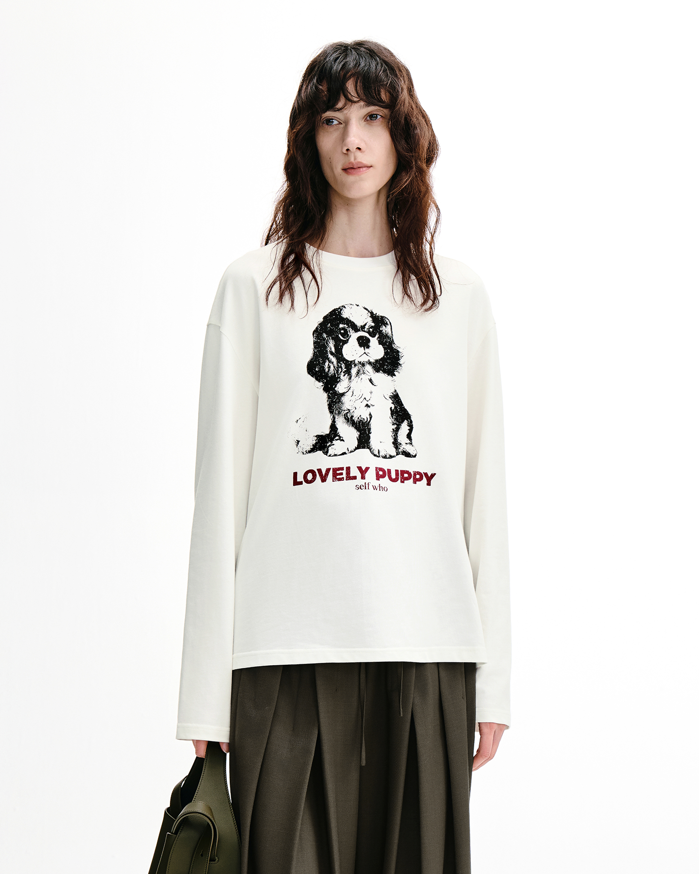 Springer Spaniel Graphic Long Sleeve Tee-Cotton-Blend