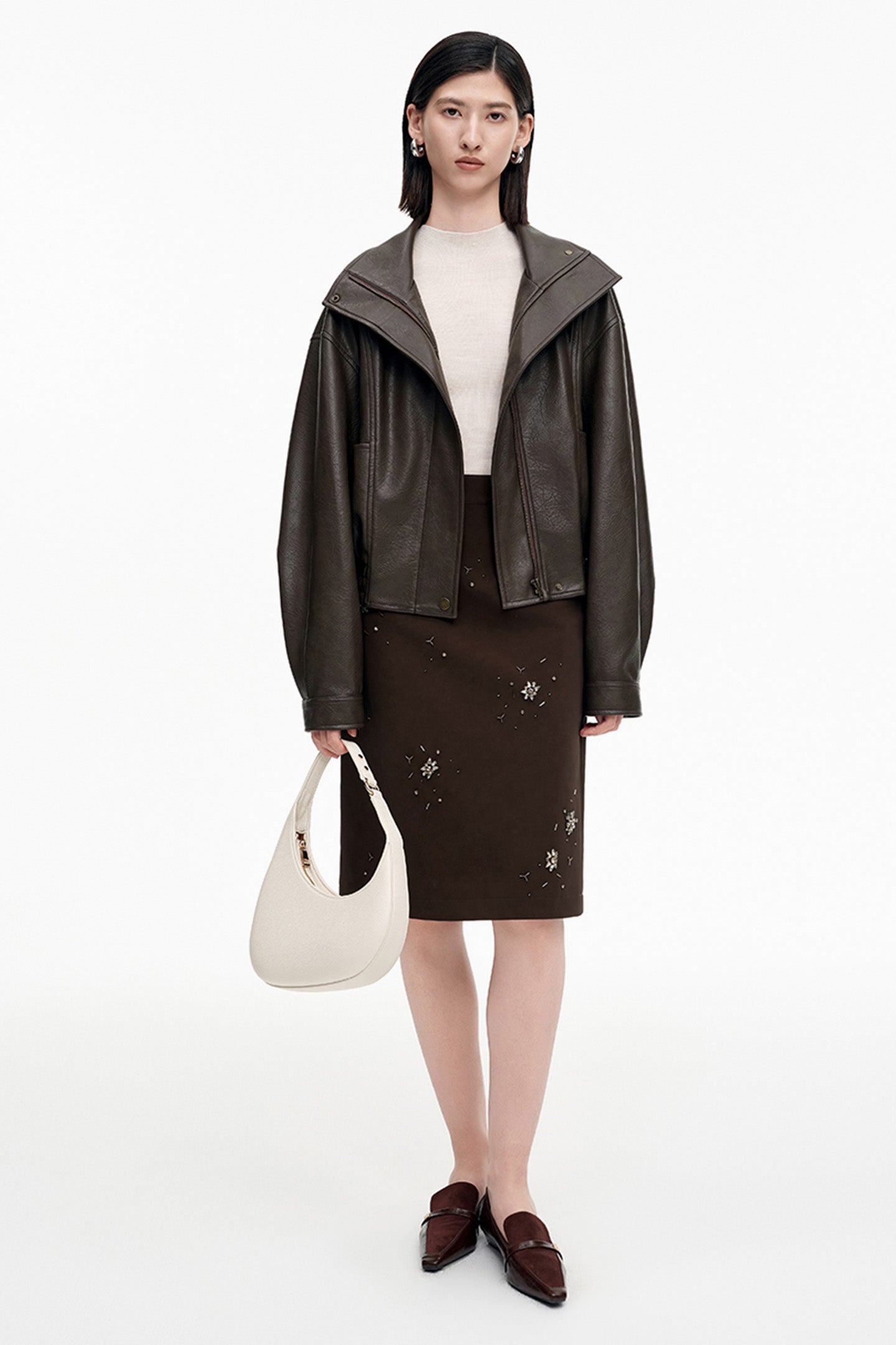 SELFWHO Vintage PU Leather Jacket