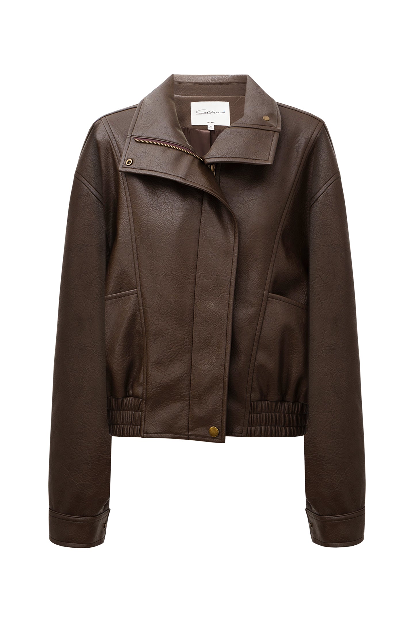 SELFWHO Vintage PU Leather Jacket