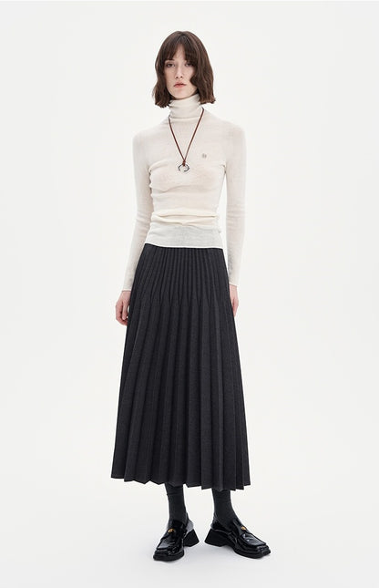 SELFWHO Heavy three-Dimensional Double Pleated Skirt