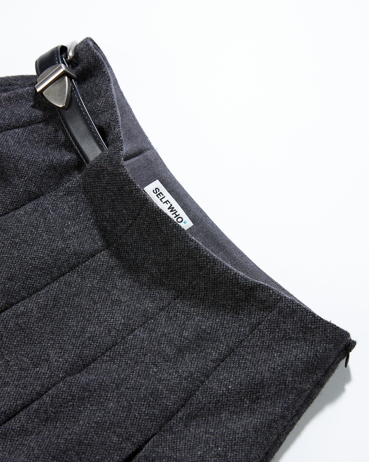 Wool Blend Gray Pleated Skirt