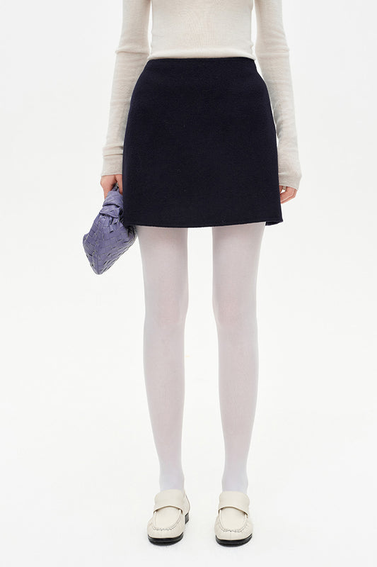 SELFWHO Wool-Blend Skirt
