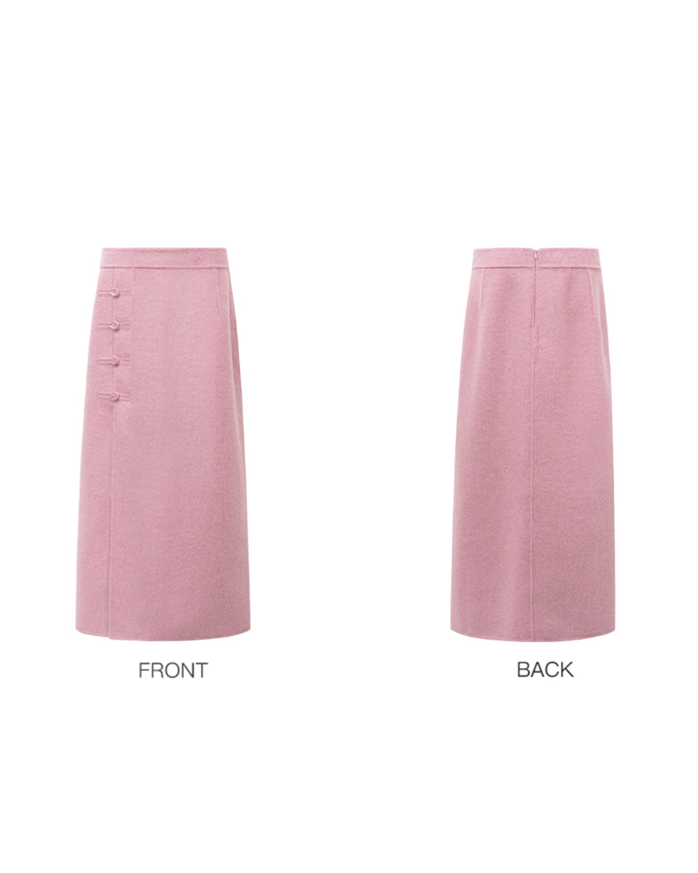 New Chinese-style light pink half-length skirt