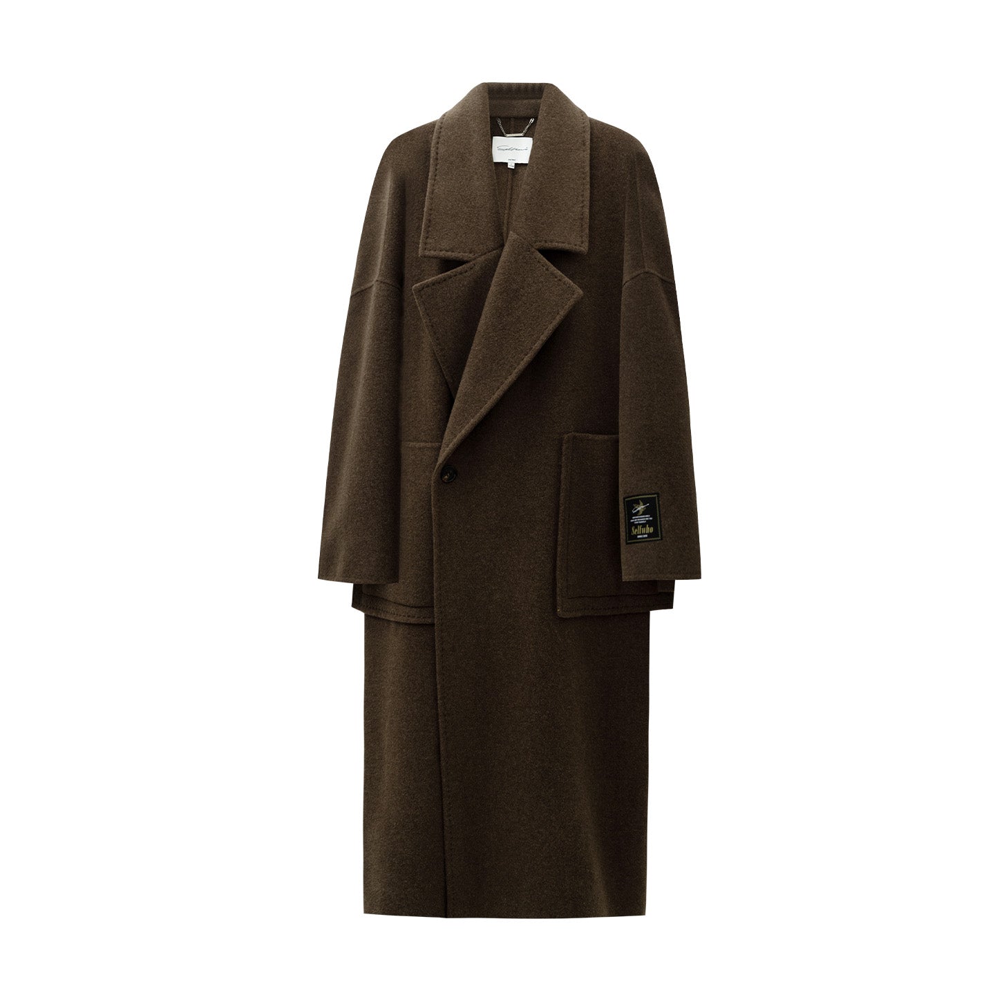 SELFWHO 100% Sheep Wool Blend Long Double-Faced Coat
