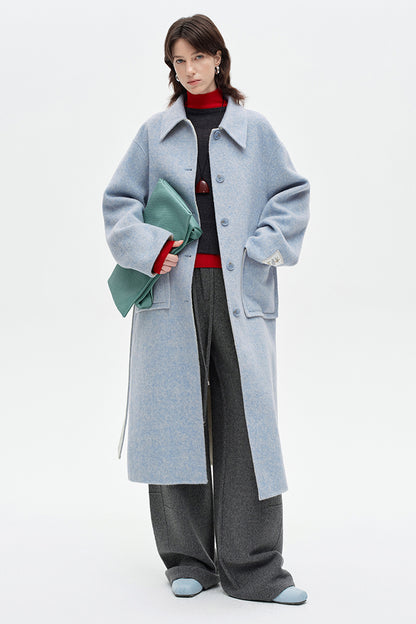 SELFWHO Cashmere Loose-fitting Drawstring Casual Pants