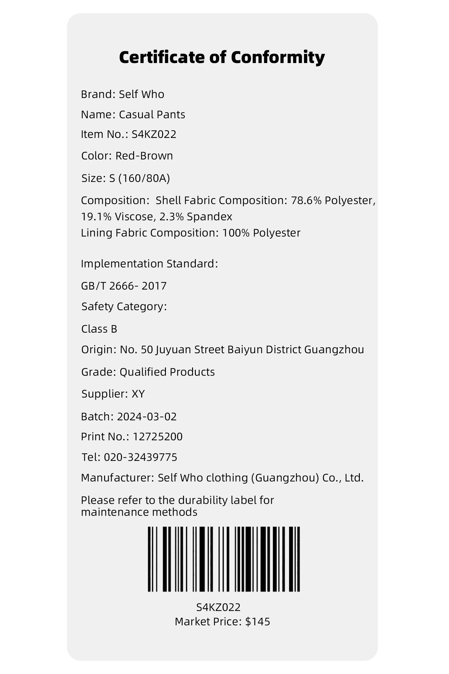 SELFWHO Retro Red and Brown Plaid Casual Pants