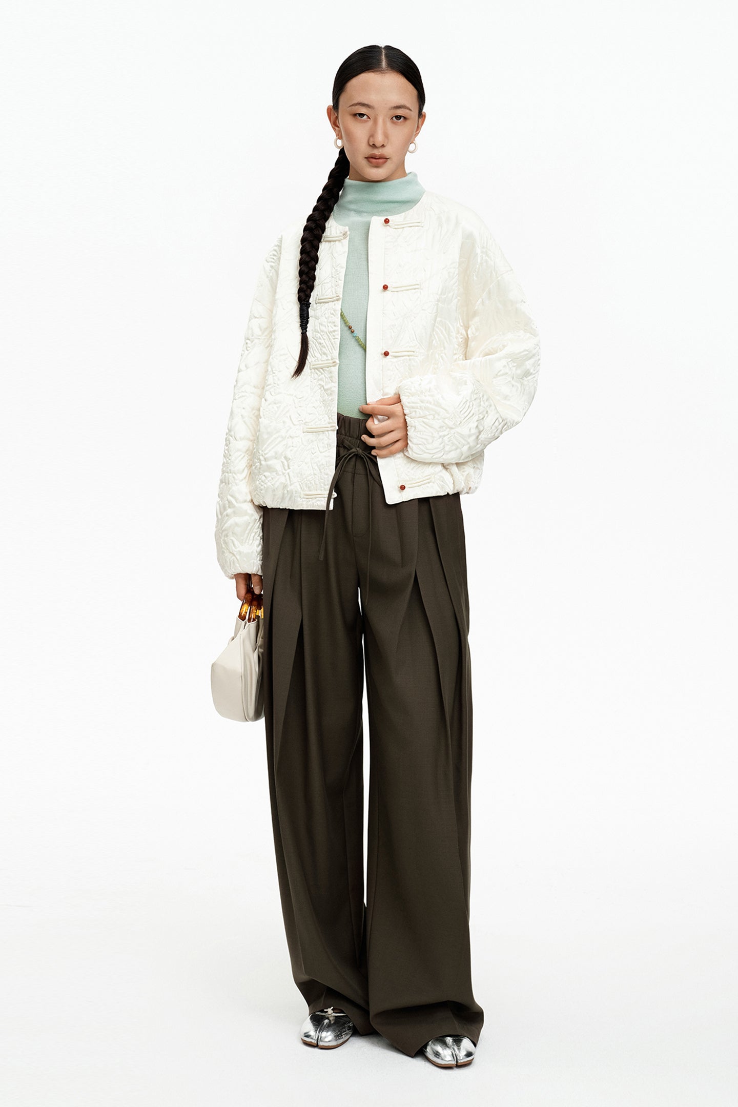 SELFWHO New Chinese Style Zodiac Horse Quilted Jacket