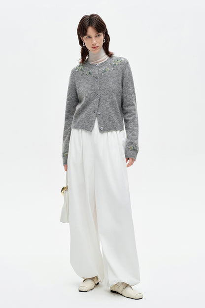 SELFWHO Wool And Mohair Blend Knitted Cardigan