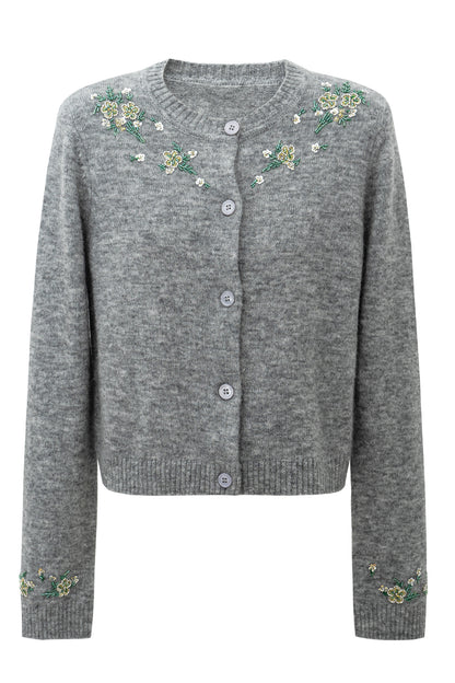 SELFWHO Wool And Mohair Blend Knitted Cardigan