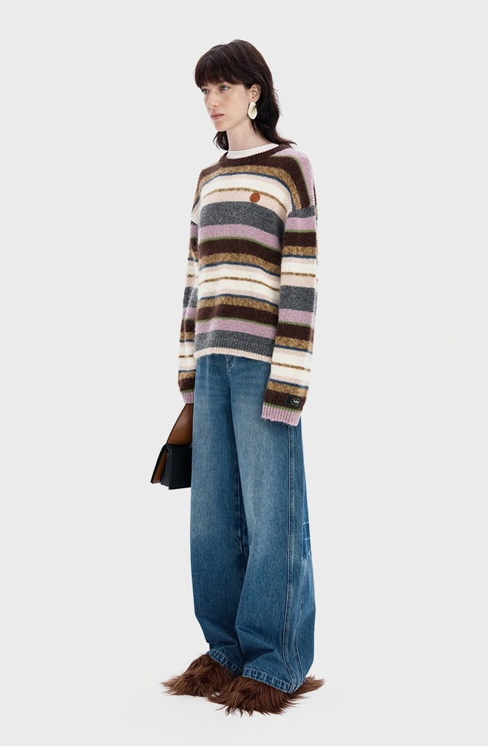 SELFWHO vintage floral washed jeans