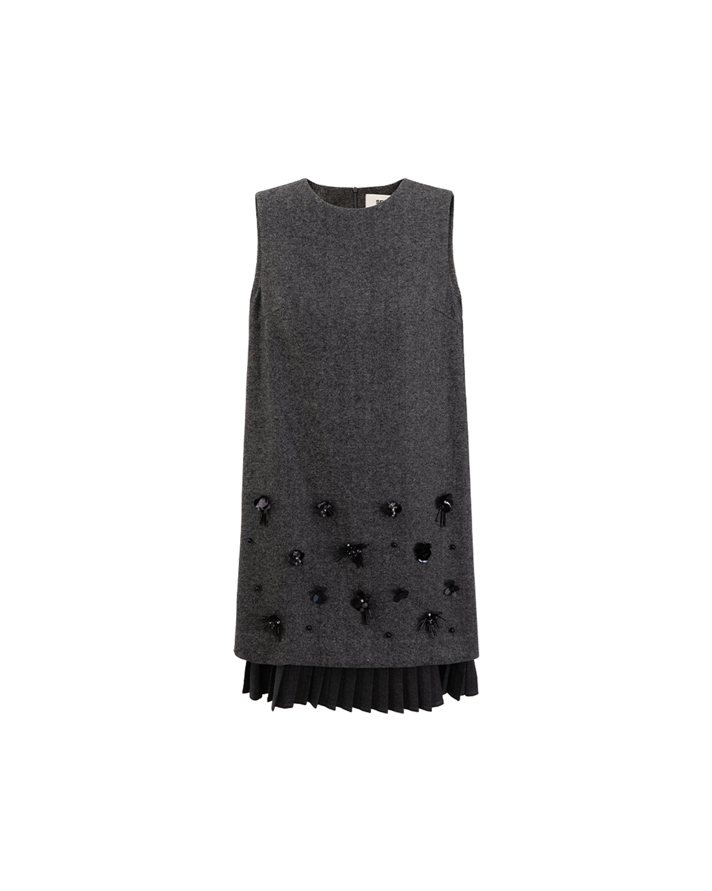 Grey Wool Blend Tank Dress