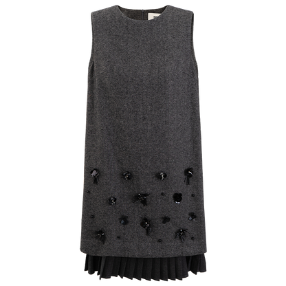 Grey Wool Blend Tank Dress