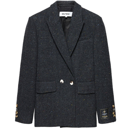 Retro old money style suit  for women loose versatile suit