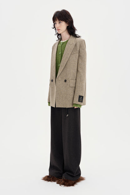 Retro old money style suit  for women loose versatile suit