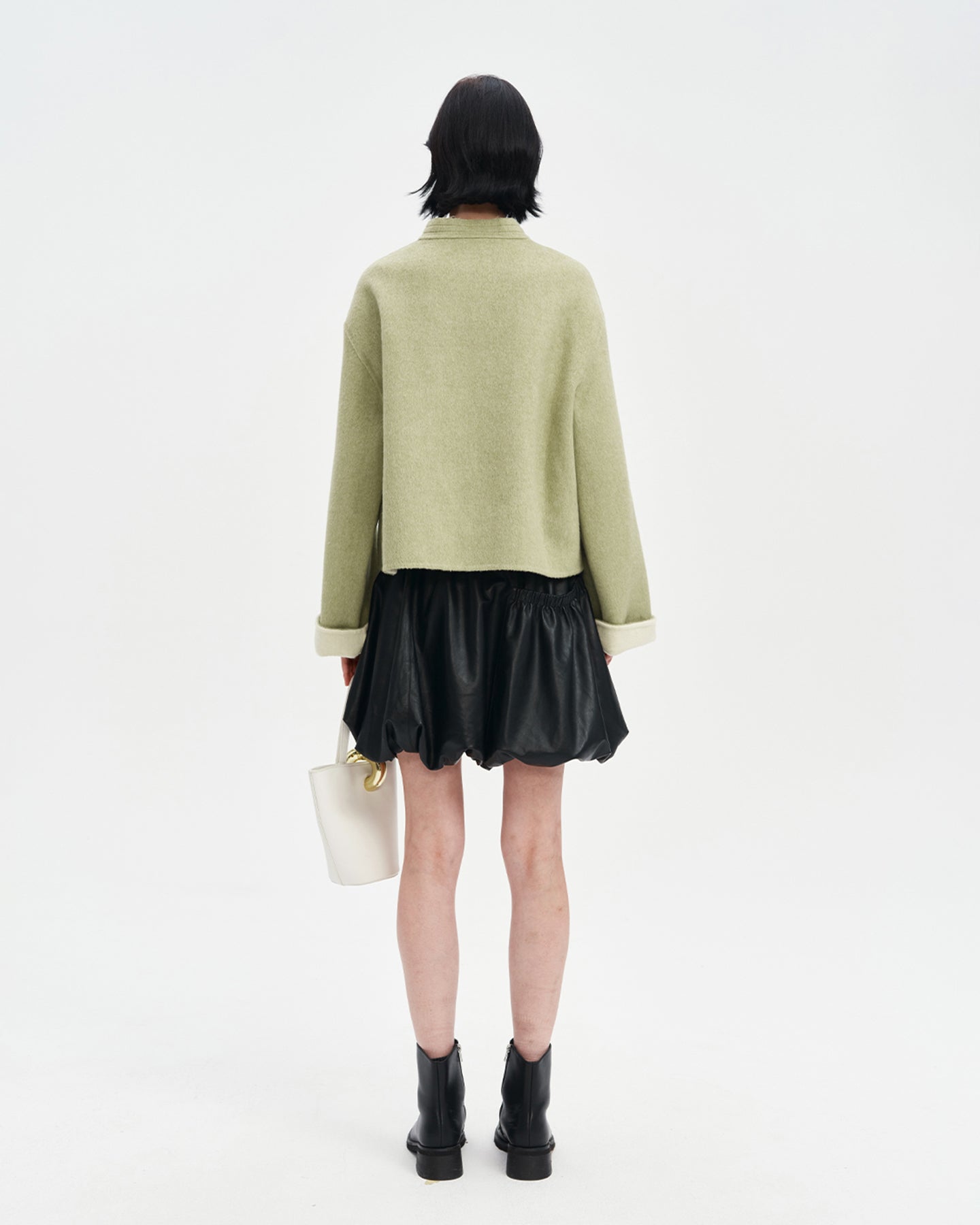 Spring new tops Chinese ethnic style green coat jacket