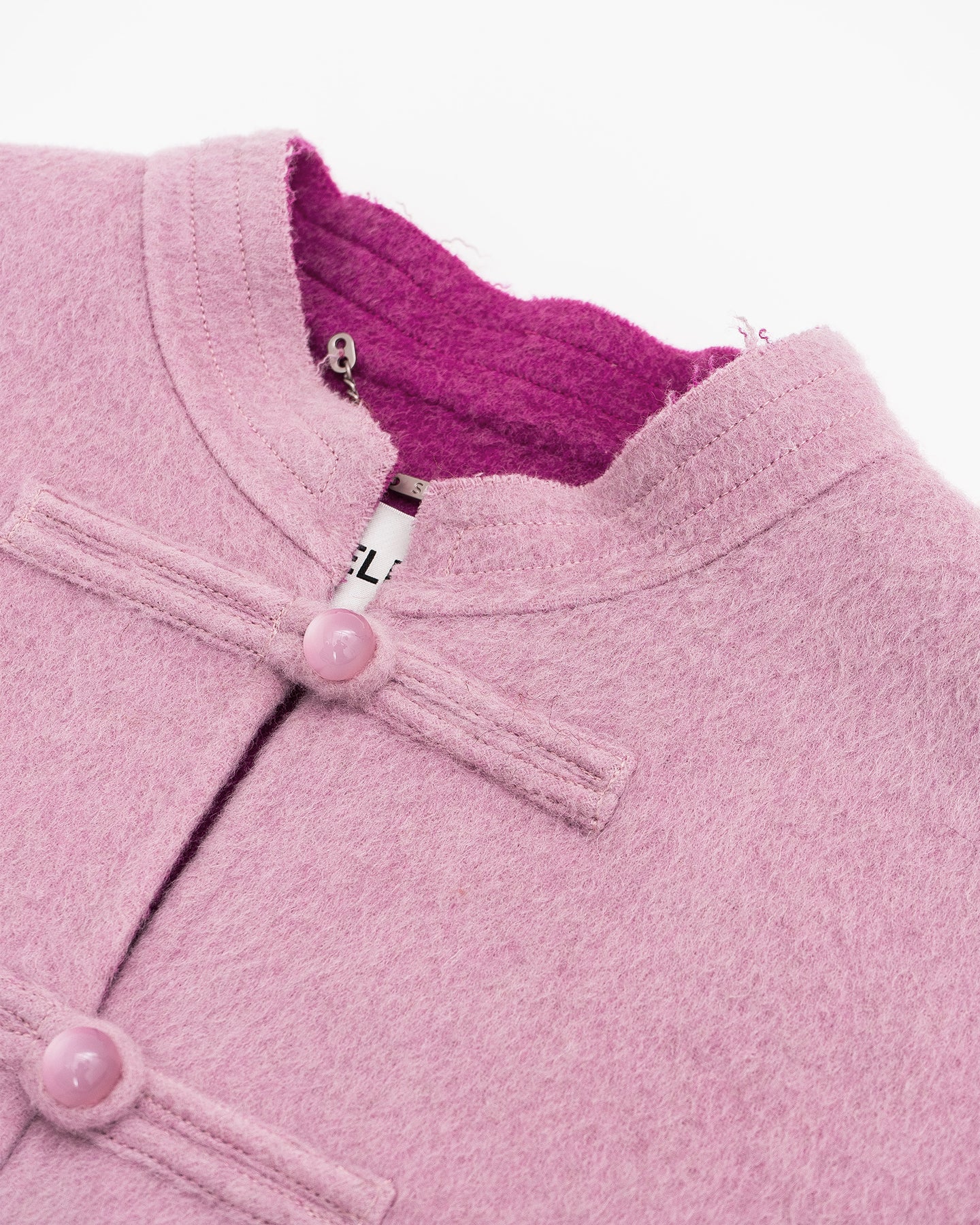Pink wool Chinese style jacket spring wear