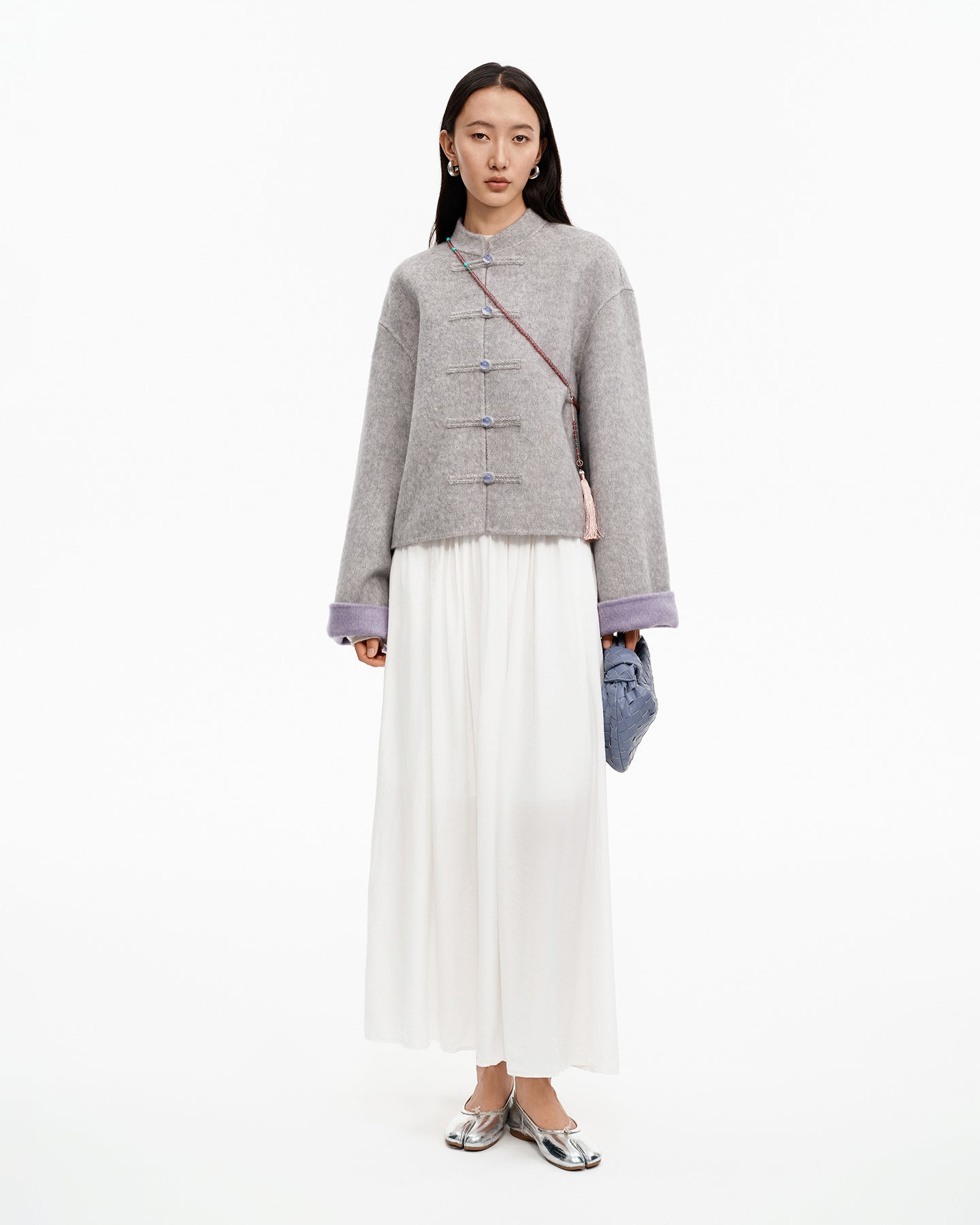 Pink wool Chinese style jacket spring wear