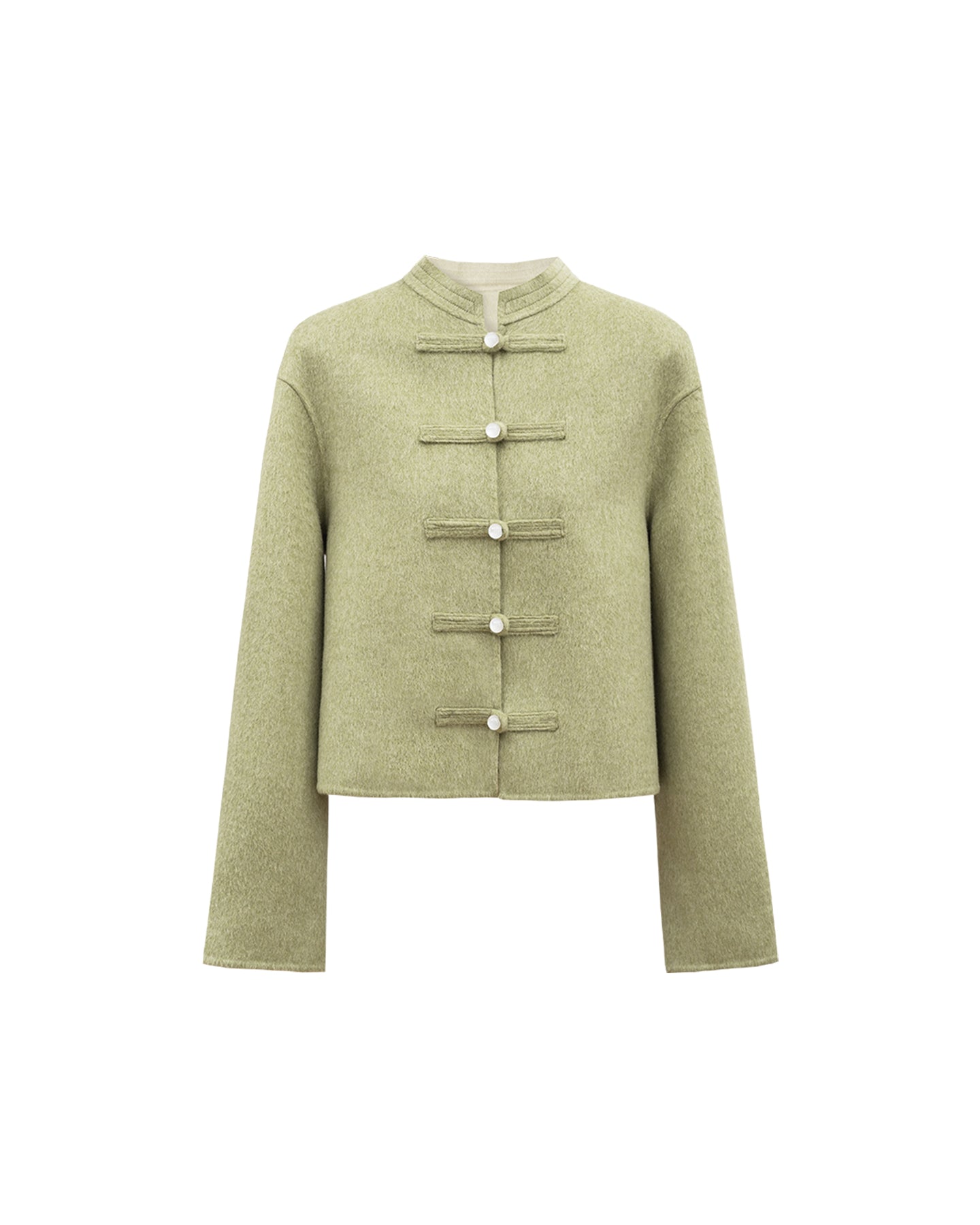 Spring new tops Chinese ethnic style green coat jacket