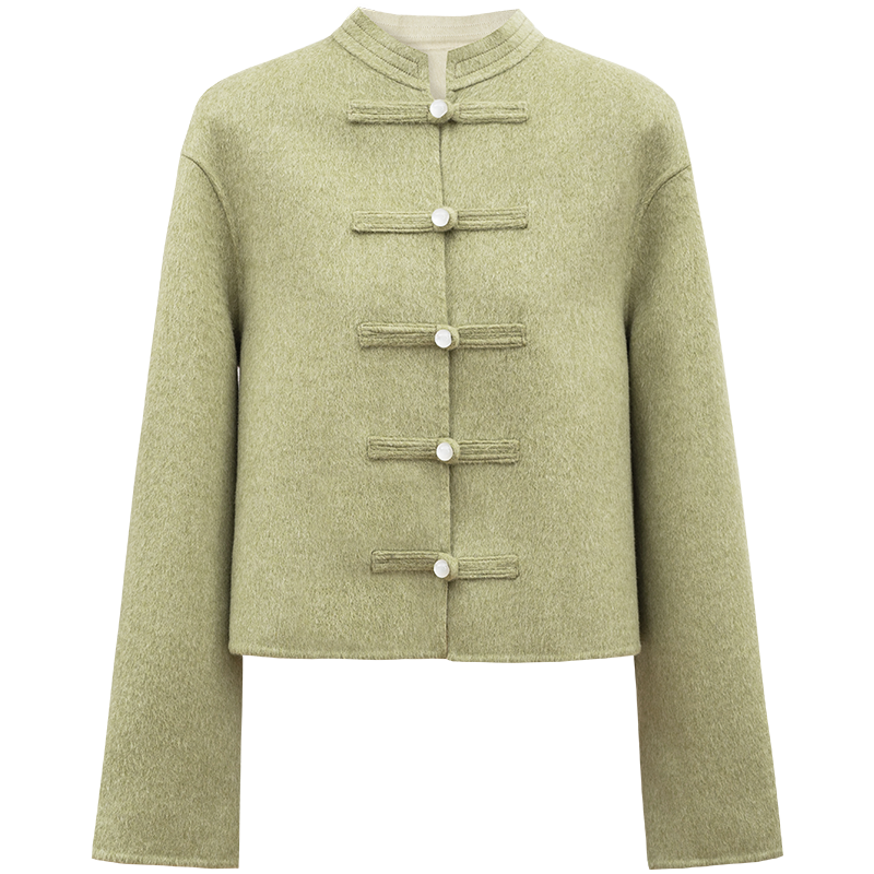 Pink wool Chinese style jacket spring wear