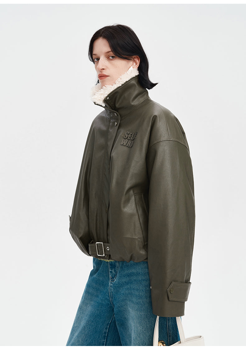 Flight Jacket Green Leather Jacket Clothes