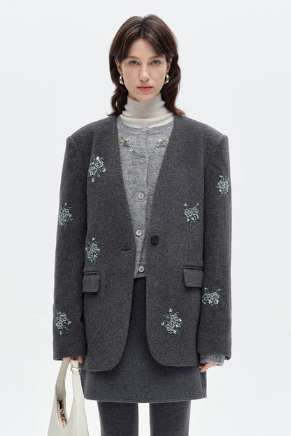 SELFWHO 100% Wool Blazer