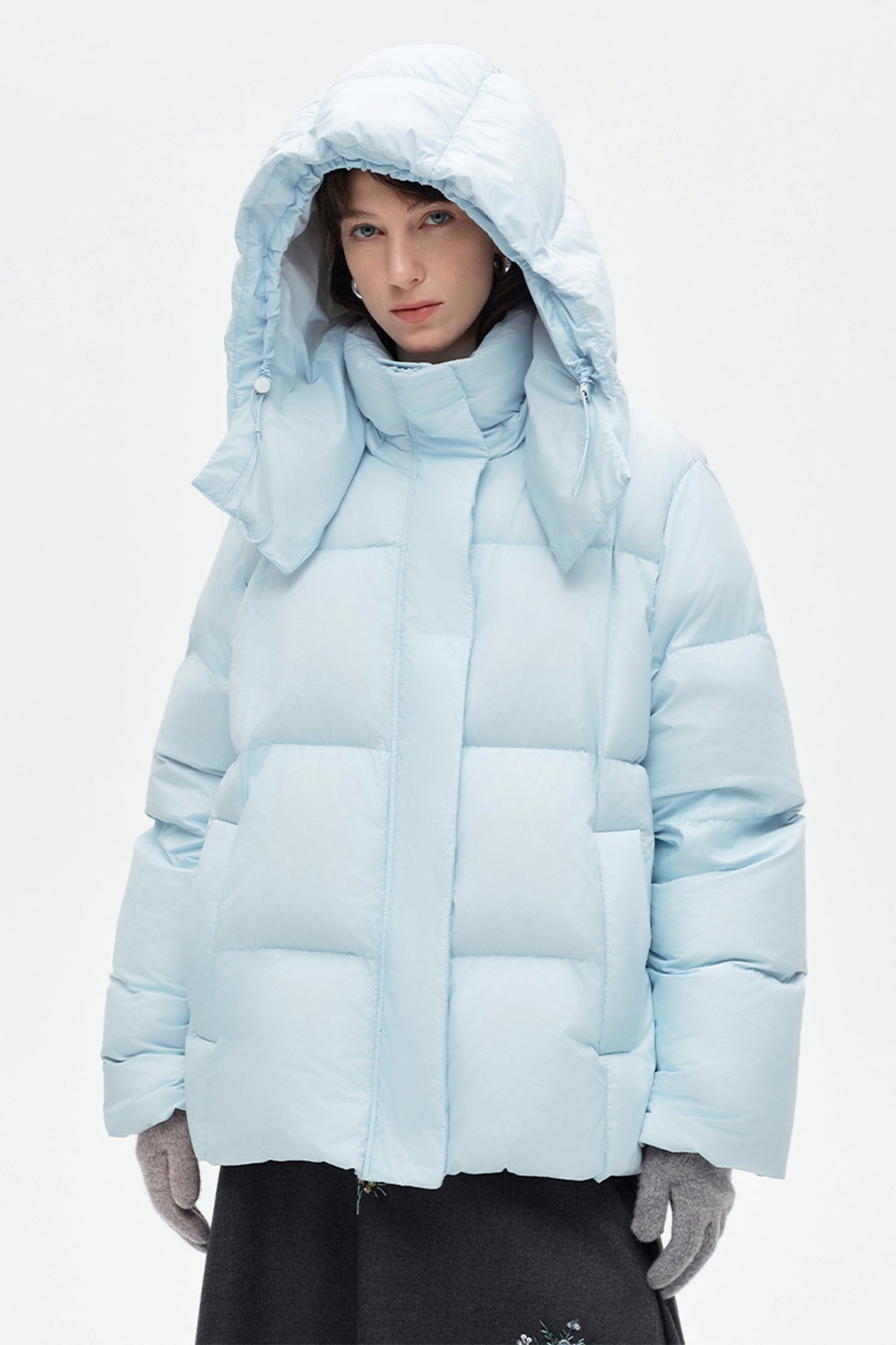SELFWHO Duck Down Hooded Down Jacket