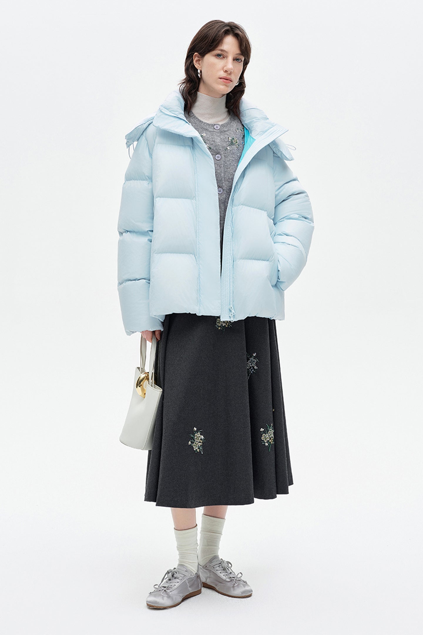 SELFWHO Duck Down Hooded Down Jacket
