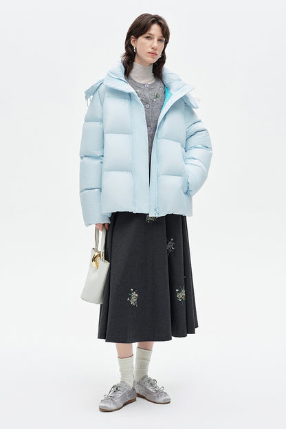 SELFWHO Duck Down Hooded Down Jacket