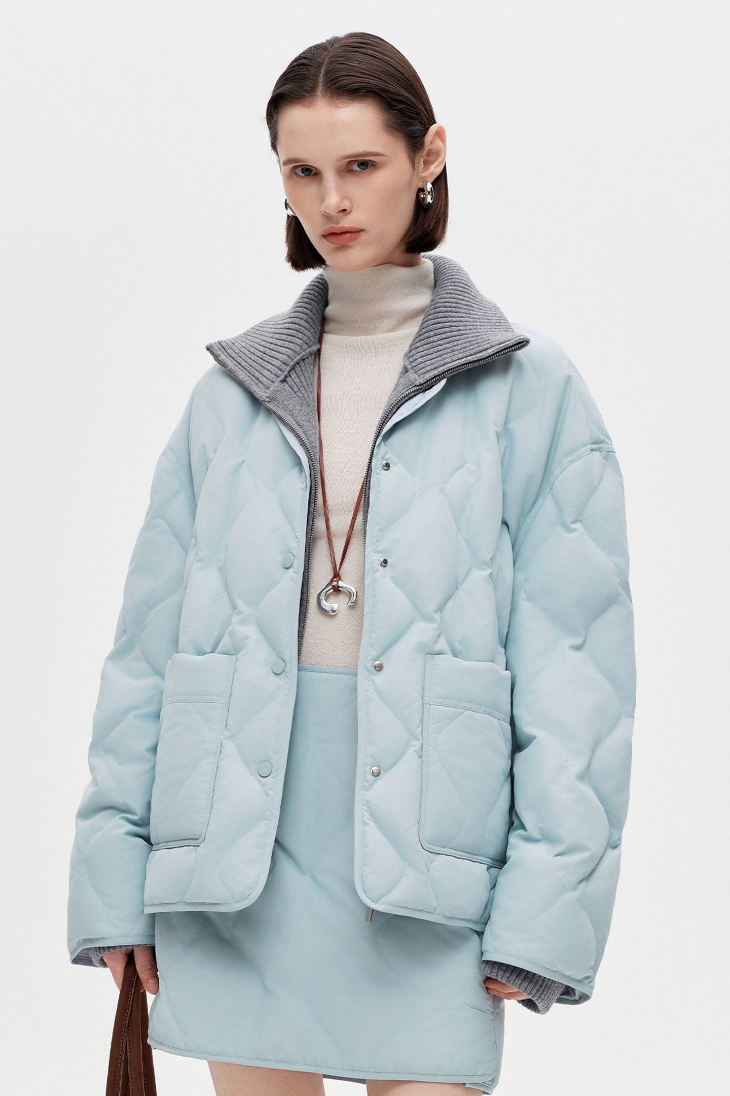 SELFWHO Collared Down Jacket