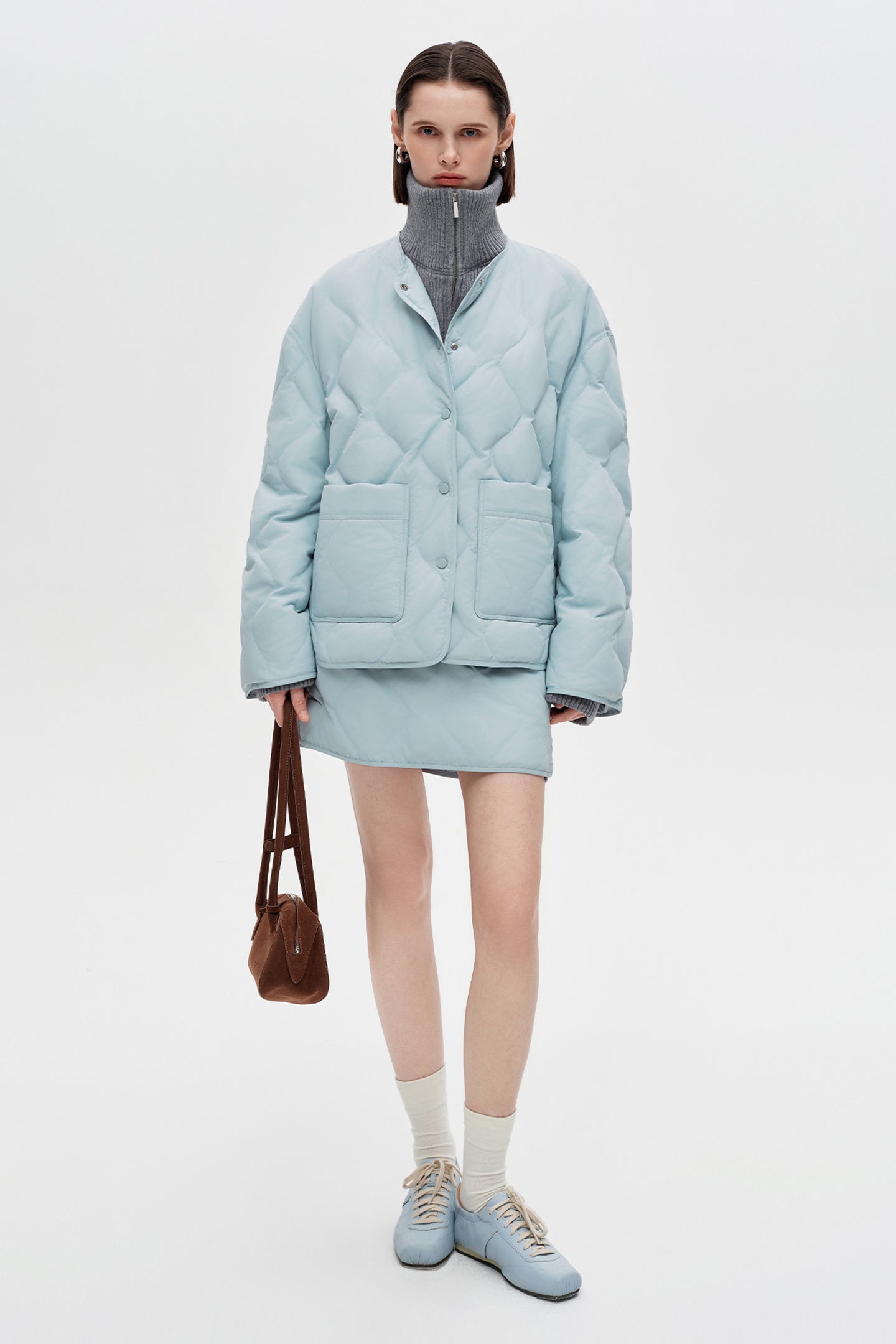 SELFWHO Collared Down Jacket