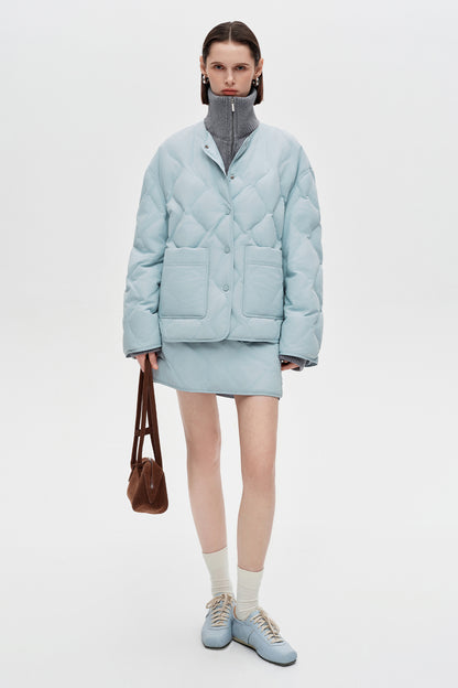 SELFWHO Collared Down Jacket