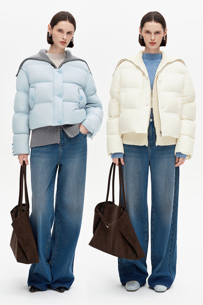 SELFWHO Duck Down Lapel Down Jacket