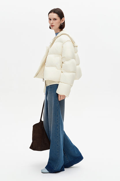 SELFWHO Duck Down Lapel Down Jacket