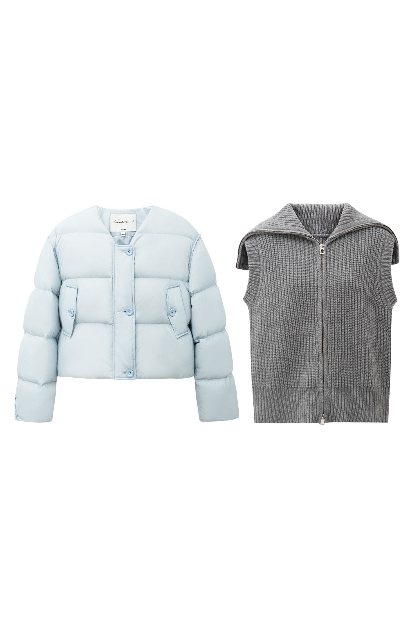 SELFWHO Duck Down Lapel Down Jacket