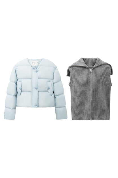 SELFWHO Duck Down Lapel Down Jacket