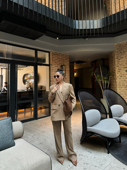 Retro old money style suit  for women loose versatile suit