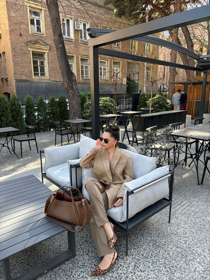 Retro old money style suit  for women loose versatile suit